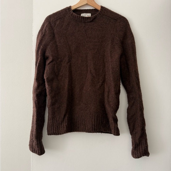 J. Crew Other - J.Crew Brushed Wool Crewneck Sweater Hairy Shetland Heather in Brown